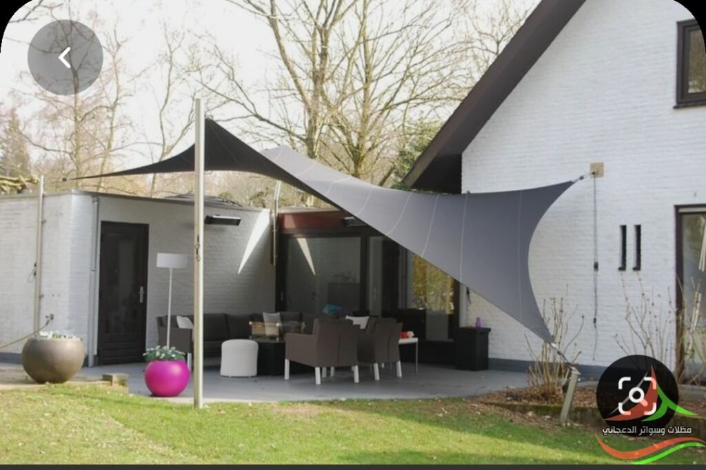 صورة تركيب المظلات - مظلات وسواتر المدينة