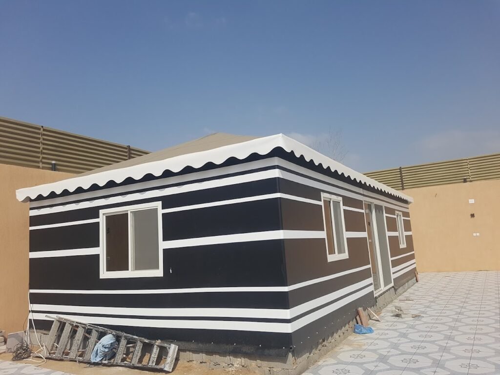 صورة تركيب بيوت شعر - مظلات وسواتر المدينة